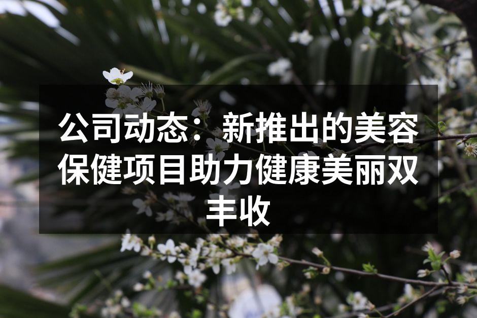 新美容保健项目宣传海报